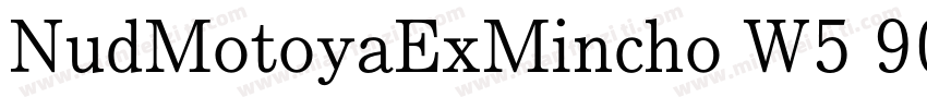 NudMotoyaExMincho W5 90ms RKSJ Htt字体转换